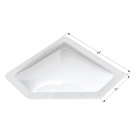 Icon Neo Angle Skylight 4 Inch High Bubble Type Dome 11 inch x 24 inch White - 01865
