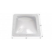 Icon Square Skylight 4 Inch High Bubble Type Dome 18 inch x 18 inch White - 01817