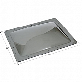Icon Rectangular Skylight 4 inchBubble Type Dome Opening 18 inch x 24 inch Smoke - 12119