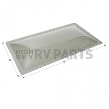 Icon Skylight 5 inch Bubble Type Dome Rectangular Smoke Opening 26 inch x 49 inch