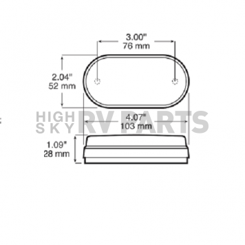 Peterson Mfg. Side Marker Clearance Light Oval - Incandescent Amber Lens - V108WA-6