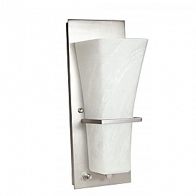 ITC Jova Interior Light Wall Mount Sconce -Brushed Nickel with Switch