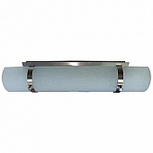 ITC Vanity Mirror Light Brushed Nickel - Frosted Glass with LED Bulb and Switch