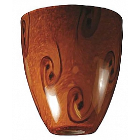 Pendant Light Shade Glass Traditional Shape Glass Brown Swirl