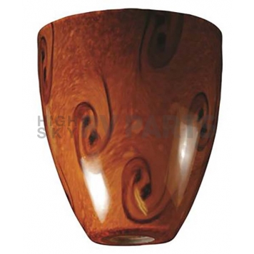 Pendant Light Shade Glass Traditional Shape Glass Brown Swirl