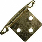 RV Cabinet Brass Hinge - Free Swing Flush Mount - Set of 2 - 70615
