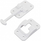 Door Catch 3-1/2 inch Polar White Plastic T-Style Door Holder