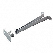 Door Catch C-Clip Style 3 inch Silver Zinc Plated Steel