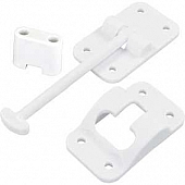 JR Products Door Catch T-Style 3-1/2 inch Polar White Plastic