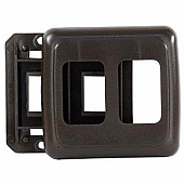 JR Products Double Switch Plate Cover With Switch Base - Brown1/pkg