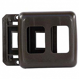 JR Products Double Switch Plate Cover With Switch Base - Brown1/pkg
