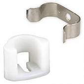 RV Access Cabinet Friction Catch With Metal Clip White - Pack of 2 - 70215