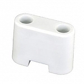 JR Products Door Stop Bumper Polar White 1-1/4 inch Height x 1-5/8 inch Width x 5/8 inch Depth - 10685