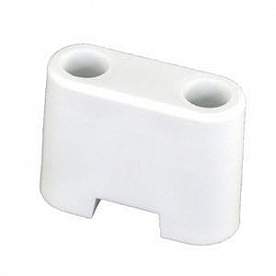 JR Products Door Stop Bumper Polar White 1-1/4 inch Height x 1-5/8 inch Width x 5/8 inch Depth - 10685