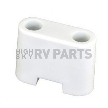 JR Products Door Stop Bumper Polar White 1-1/4 inch Height x 1-5/8 inch Width x 5/8 inch Depth - 10685