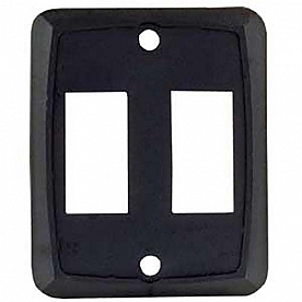 JR Products Double Switch Plate Cover - Black 1/pkg