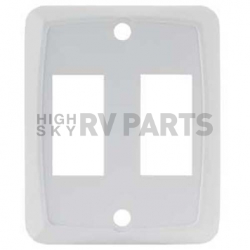 JR Products Double Switch Plate Cover - White 1/pkg