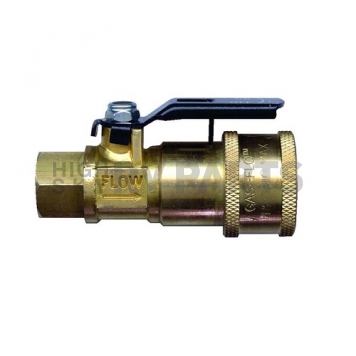 JR Products Gas Flo Shut Off Valve - 1/4 inch FPT x Female Quick Disconnect