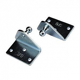 JR Products Lift Support Bracket L Shaped Angled 3 Holes Black, Set Of 2