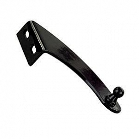 JR Products Lift Support Bracket Right Curved 2 Holes Powder Coated