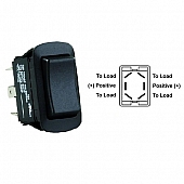 JR Products Mom-On / Off / Mom-On Switch, Water Resistant, DPDT Black