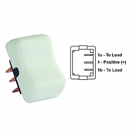 JR Products Mom-On / Off / Mom-On Switch, White - SPDT