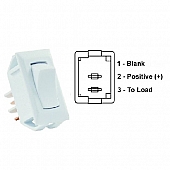 JR Products Momentary-On/ Off Rocker Switch, White - SPST, 1/pkg