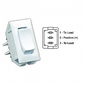 JR Products Multi Purpose 125/250/14 Volt On/Off/On Switch SPDT - White 1/pkg
