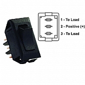 JR Products Multi Purpose 16 Amp On/Off/On Rocker Switch SPDT - Black 1/Pkg