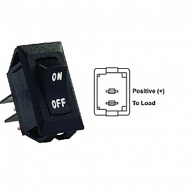 JR Products Multi Purpose Labeled On /Off Rocker Switch SPST - Black 1/pkg.