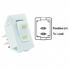 JR Products Multi Purpose Labeled On/Off Switch SPST - White