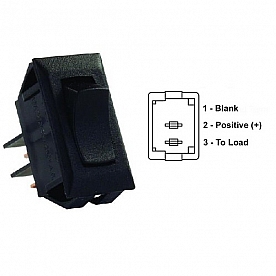 JR Products Multi Purpose Momentary-On/ Off Switch, 2 Terminals, SPST Black