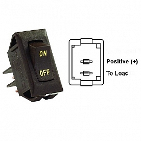 JR Products Multi Purpose On/Off Labeled Rocker Switch SPST - Brown 1/Pkg