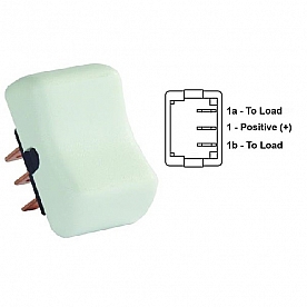 JR Products Multi Purpose On/ Off/ On Switch, 3 Terminals, SPDT White
