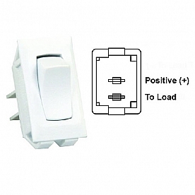 JR Products Multi Purpose On/Off Rocker Switch SPST - White 1/Pkg