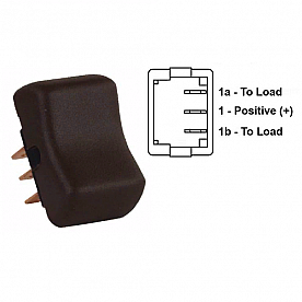 JR Products Multi Purpose On/On Rocker Switch SPDT - Brown 1/Pkg