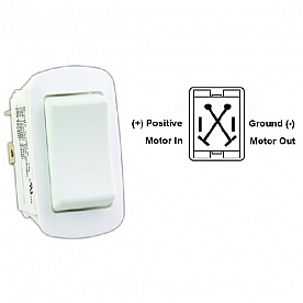 JR Products Multi Purpose Switch Mom-On/Off/ Mom-On DPDT - White