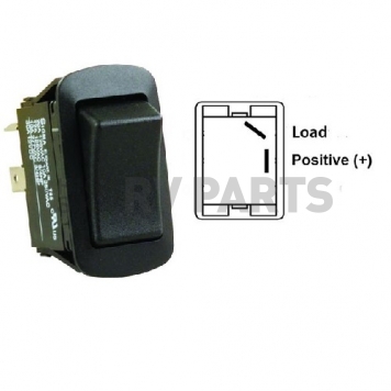 JR Products Multi Purpose Water Resistant Switch SPST 125/250/12 Volt- Black