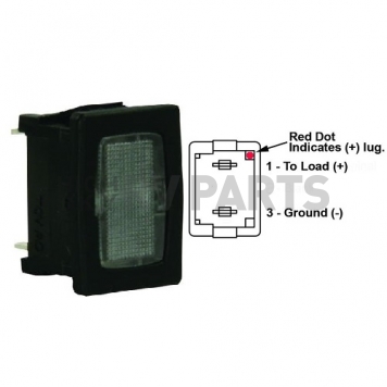 JR Products Power Red LED Indicator Light, Black Single 13115