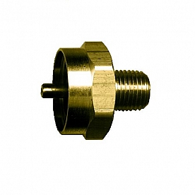 JR Products Propane Adapter Fitting 1 inch-20 Female Cylinder Thread x 1/4 inch MPT