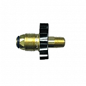 JR Products Propane Adapter Fitting 1/4 inch MPT x POL with Plastic Hand Wheel