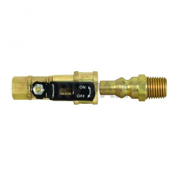 Camco Propane Hose Connector - 1/4 inch With Shut Off Valve-5