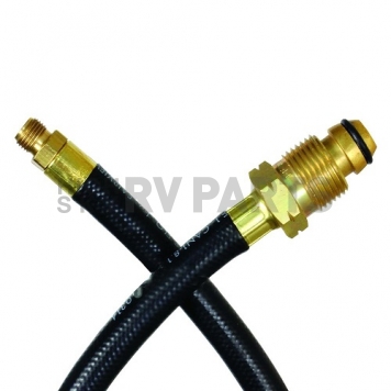 JR Products Propane Pigtail Hose POL End x 1/4 inch Inverted Flare - 24 inch - 07-30635 