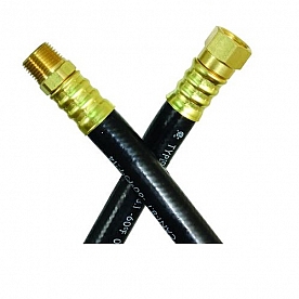 JR Products Propane Supply Hose 3/8 inch F Swivel SAE End x 3/8 inch Male Pipe End - 30 inch - 07-31405