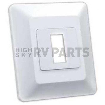 JR Products Single Switch Base & Faceplate, White - 13605 