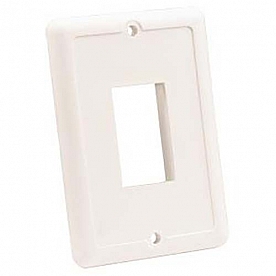 JR Products Single Switch Faceplate, Polar White
