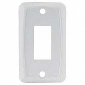 JR Products Switch Faceplate Single Switch Opening, White 1/pkg