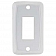 JR Products Switch Faceplate Single Switch Opening, White 1/pkg