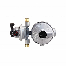 JR Products Two Stage Propane Regulator 1/4 inch Inverted Flare Inlet x 3/8 inch FPT Outlet - 07-30395
