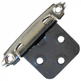 RV Cabinet Door Hinge - Satin Nickel Self-Closing Flush Mount - Set of 2 - 70575